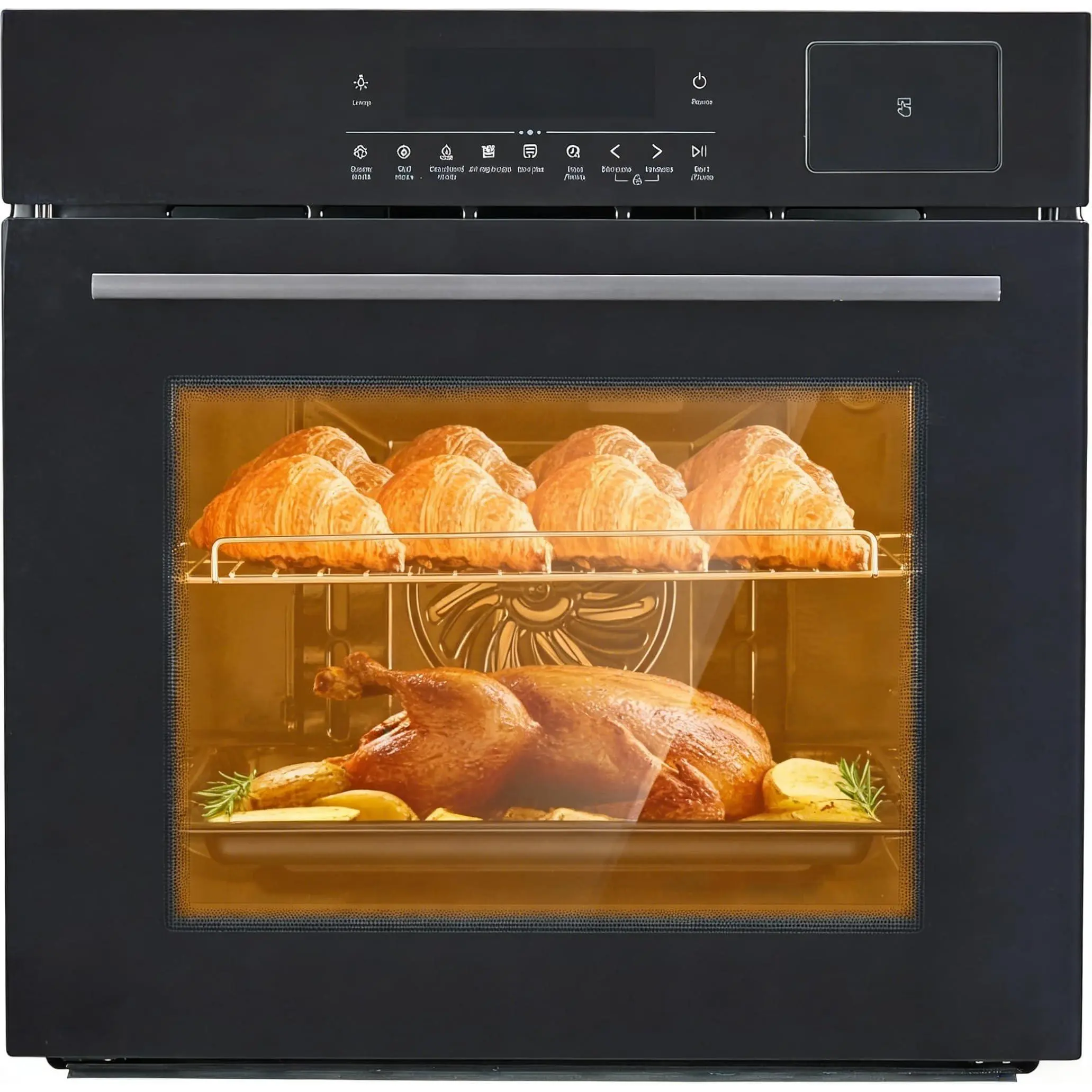 Gaomon Modern 24" Single Wall Oven - 2.5 Cu.ft. Stainless Steel Indoor Kitchen Furniture Set