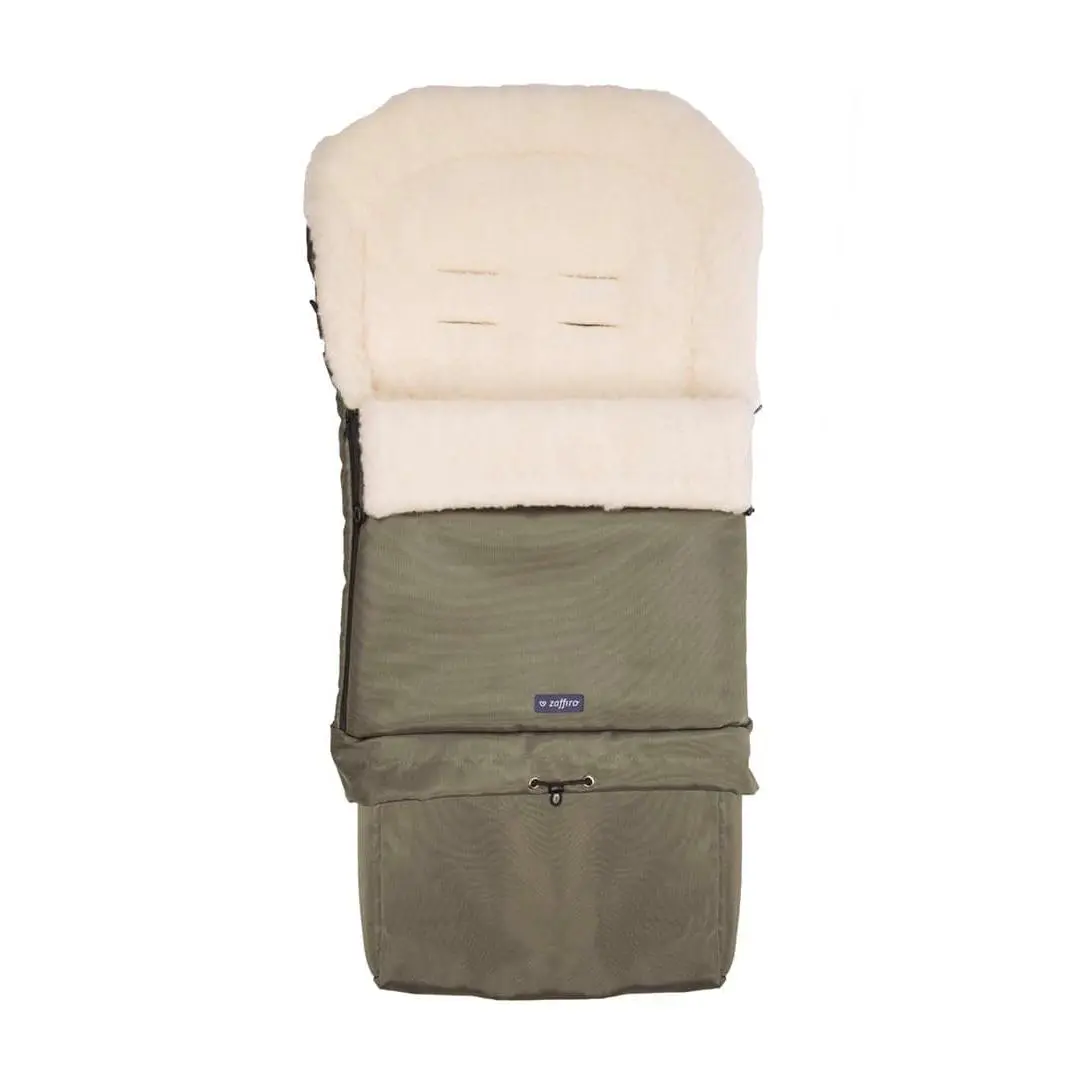 Olive Organic Wool Adjustable Footmuff