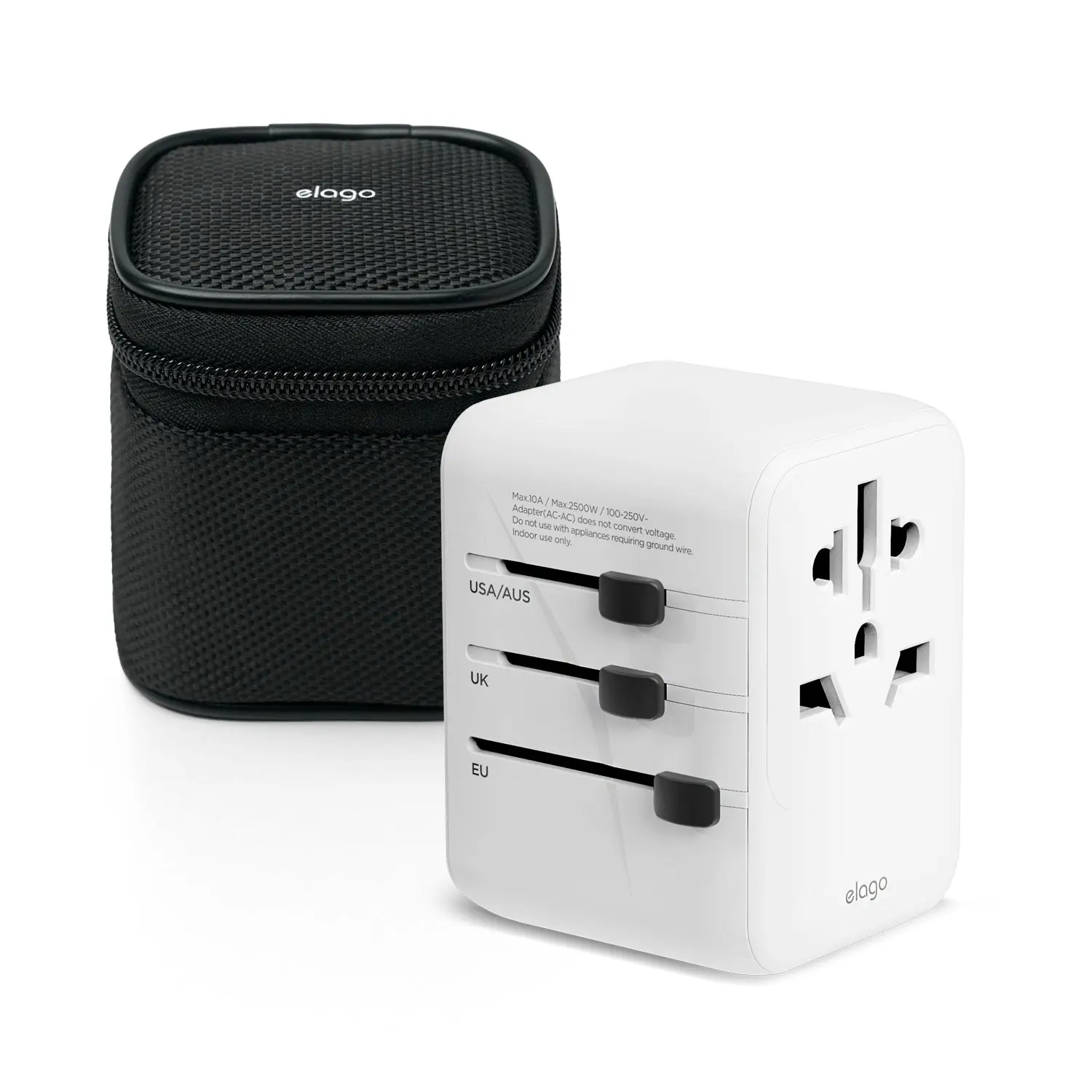 Tripshell Universal Travel Adapter with Multi USB Charging Ports [USB-A / USB-C]