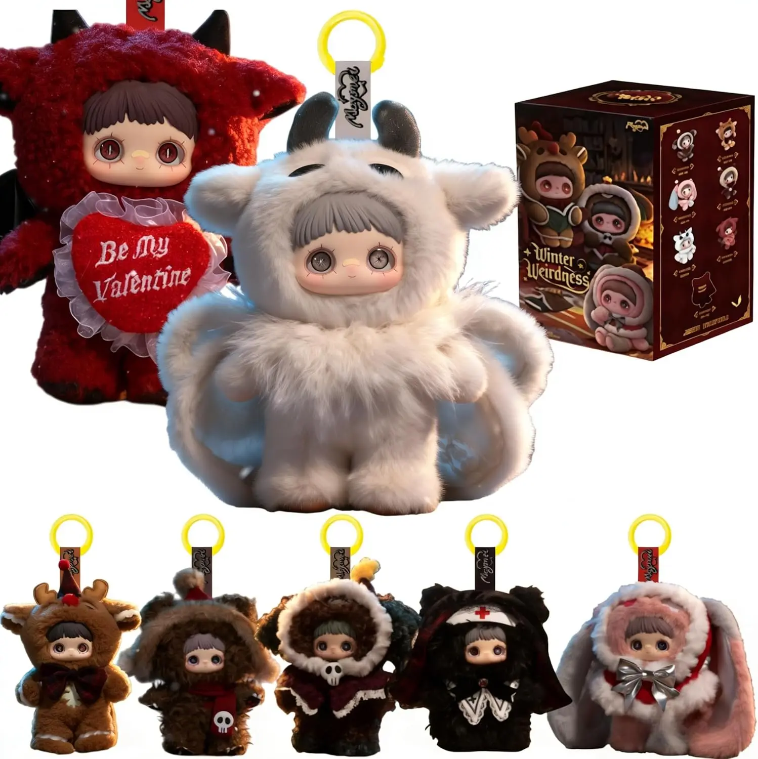 MINISO Meimei Winter Whimsical Series Blind Box Figure - 1PC Random Unisex Collectible Art Toy for Art Toy Lovers, Modern Desktop Decoration with Unique Artistic Expressions, Anniversary Birthday Gift