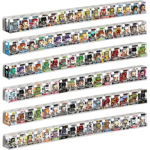 6 count  Display Shelf for  Bitty Pop, Wall Mounted Display for Mini Collectible Toys, Figure Display Stand Toys