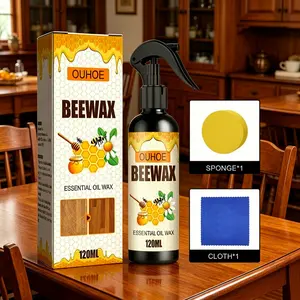 OUHOE Furniture Beeswax Spray, Wood Furniture & Floor Care Polish, Waterproof & Anti-Cracking Protection, Scratch Repair & Surface Refurbishment, Natural Beeswax Conditioning Care Wax for Cabinets, Tables & Wooden Surfaces
