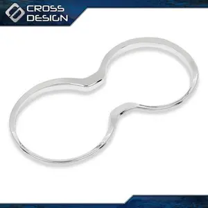 CROSSDESIGN Fit For 11-21 Jeep Grand Cherokee Front Cup Holder Frame Cover Trim Chrome