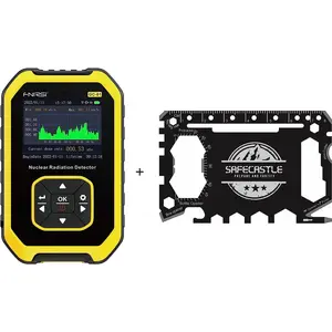 1 FNIRSI Radiation Dosimeter with Safecastle Multipurpose Toolkit Card