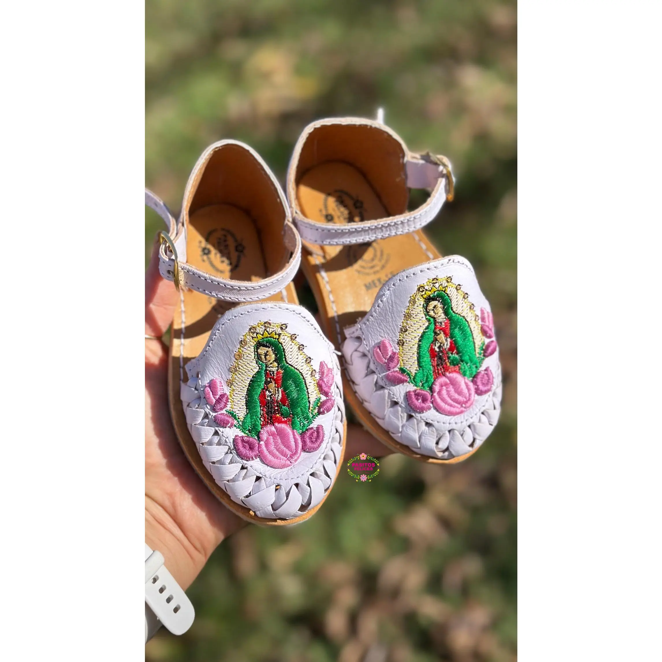 Virgen Sequin White - Mommy and me Buckle