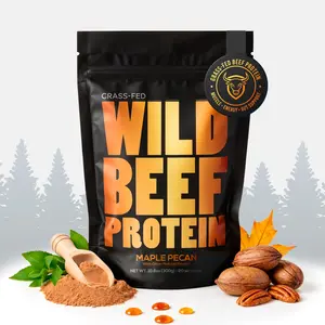 Wild Foods Grass-Fed Beef Protein with Beef Organ Complex - Maple Pecan Flavor - Low Carb, No Sugar - Keto, Paleo, Carnivore Friendly - Whey, Soy, and Dairy-Free - Nutrient-Rich Powder for Muscle Recovery and Wellness