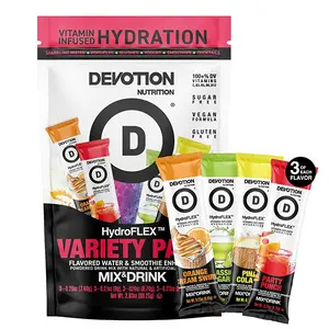Nutrition HydroFLEX Packets | Vitamin Infused Hydration Powder | Water Enhancer Drink Mix | Sugar Free, Gluten Free, Vegan | 12 Pack (4 Flavor Variety)