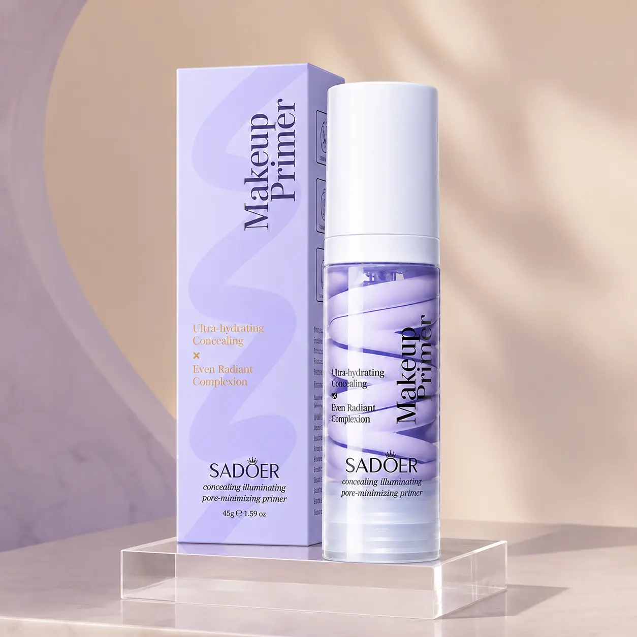 Face Makeup Primer, Lightweight Hydrating Base Primer, Smooth Easy-to-Blend Formula for Daily Makeup and Foundatio