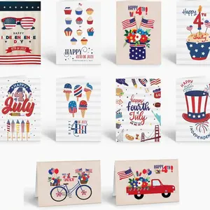 4th of July Cards - Patriotic Celebration, 10 Assorted Designs