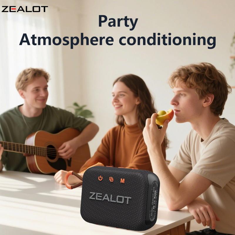 ZEALOTs S75 10W Wireless Speaker, Outdoor Portable Subwoofer Speaker, Dual Pairing 3000mAh Battery Speaker, Suitable for Home, Car, Outdoor, Camping, Audio