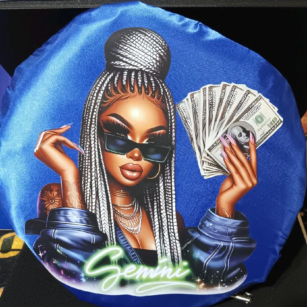 Gemini Queen Satin Bonnet – Zodiac Gemini Protective Hair Bonnet for Natural Hair, Braids, Curls & Locs | Astrology Night Hair Wrap