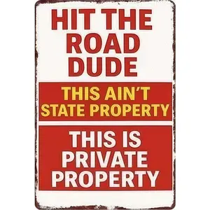 Funny Private Sign "Do Not Read" - Retro Metal Tin Poster - Vintage Wall Art Plaque for Home, Garage, Bathroom, Workspace & Dorm Decor - Novelty Gag Gift