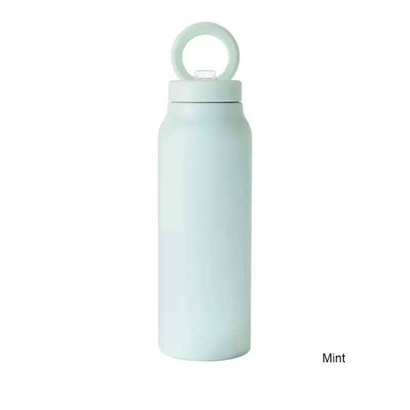 Magnetic water bottle with phone holder
