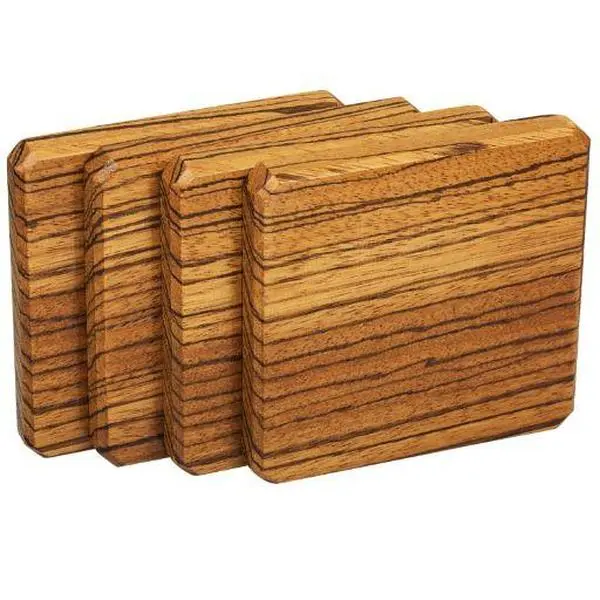 Tiger Wood Coasters Edge Grain