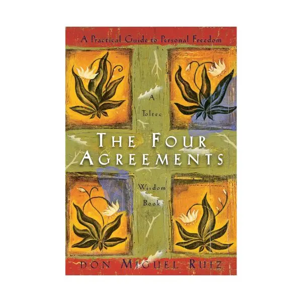 The 4 Agreements: A Practical Guide to Personal Freedom - Toltec Wisdom Book, Pastel Tarot Card Guidebook for Tarot Card Decks