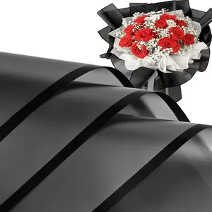 Valentine's Day Magic Edge Matte Border Paper Flower Arrangement Gift Box, 20 Sheets Floral Packaging for Flower Shop, Gift Wrapping Supplies