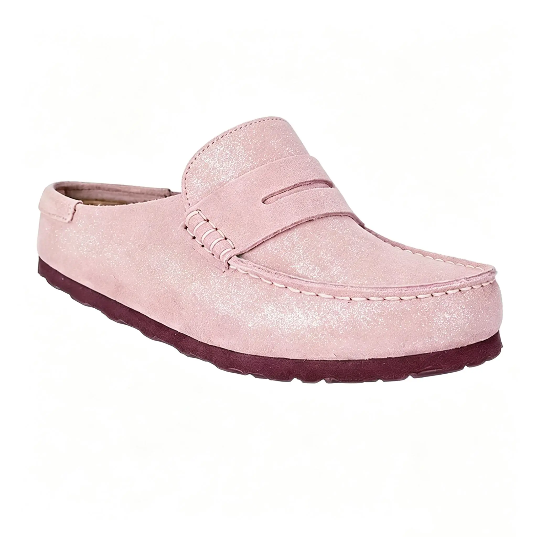 SNOWIND Women's Naples Wrapped Inspired Mule Loafers | Suede Cork Footbed Slippers Shoes