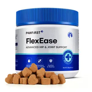 PawFirst Hip & Joint Soft Chew Supplement for Dogs – Glucosamine, Chondroitin, MSM & Green-Lipped Mussel, Chicken-Flavored, 100 Count Jar