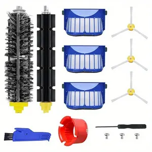 11pcs IRobot Vacuum Cleaner Accessory Kit - Compatible with 600 & 500 Series (694, 675, 692, 690, 595, 585, 564) Includes Brush Filters for Enhanced Floor Cleaning