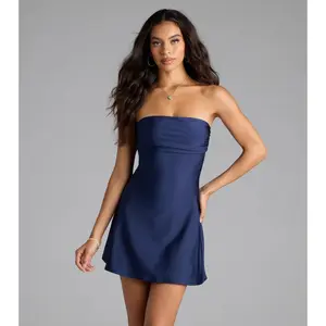 So Your Vibe Strapless A-line Mini Dress