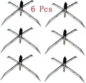 4 cutting Blads, Silver color,Precision weight: 150 grain +/- 1 grain Archery Broadheads