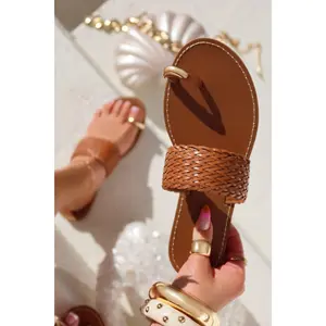 Julissa Slip On Sandals - Tan