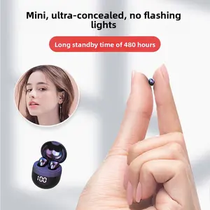 New SK18 Bluetooth Headset Mini Wireless Sleep In-Ear Small Dual-Ear Call Noise Reduction Universal for Mobile Phones