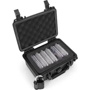 CASEMATIX Graded Coin Case for 15+ PCGS or NGC Slabs Waterproof & Crushproof with Customizable Foam & Padlock Secure Lockable Storage Boxes Collapsible Travel-Friendly Design