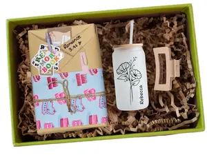 Blind Date With A Personalized Birth Month Glass Tumbler, Personalized Birth Month Tumbler Gift Set, Personalized Blind Date With Book Box!!