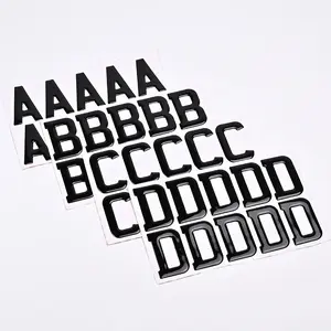 Anti-Flash License Plate Letter Stickers - Reflective Privacy Film