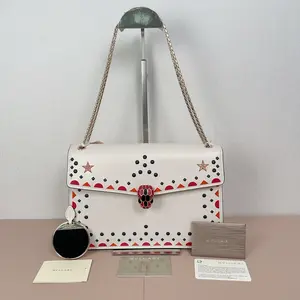 Pre-owned Bvlgari cowhide Shoulder Bags Serpenti Bag with Chip Card qiqi2CJ7003