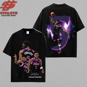 [LEO] Retro Anthony Edwards Graphic Tee Shirt, Anthony Edwards Vintage Basketball T-Shirt, Ant Man Retro Streetwear Tee, Rising Star Oversized Unisex Fan Shirt, Trending Sports Gift US