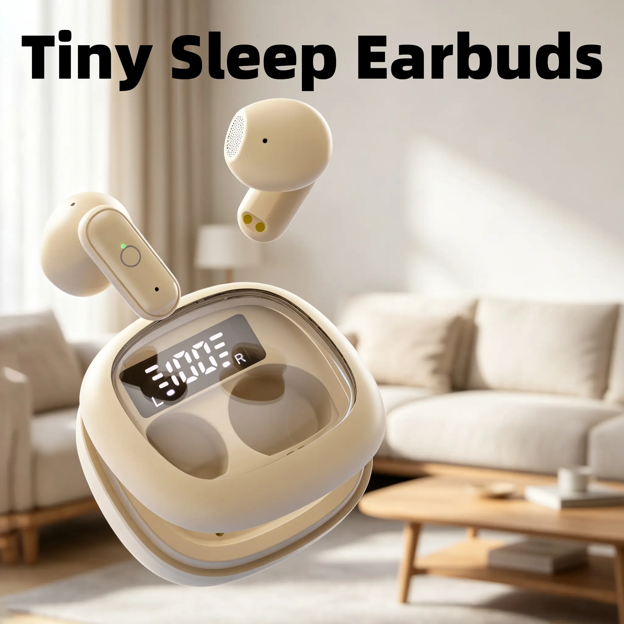 Tiny Sleep Wireless Earbuds - Ultra Compact Low-Profile In-Ear Earphones, All-Night Soreness-Free Wearing, Side-Sleeping No Ear Pressure, Immersive 3D Surround Stereo Natural Balanced Audio