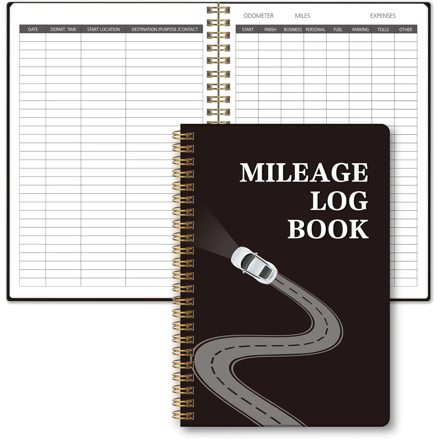 Auto Mileage Log Book for Personal or Business,  Maintenance Log Book for , Miles Log Book for Taxes,  Mileage Log Book for Expense Rocord Notebook, 5.9"x 8.6"