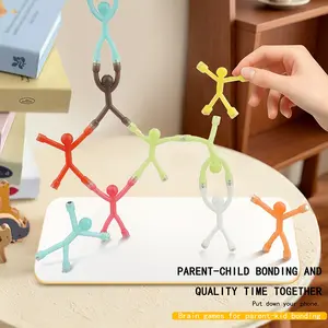 10 pieces of small humanoid magnetic gadgets, colorful magnetic pressure reducers for boys and girls, good companions when traveling, and interesting refrigerator plastic magnets for office decompression, making a fun gift