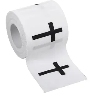 White Christian Cross Athletic Tape 2in x 23ft, Bible Verse Sports Tape, Prewrap Wrist Ankle Wrap for Baseball Tennis Volleyball Basketball Gymnastics, Support Tape for Athletes & Physical Therapy