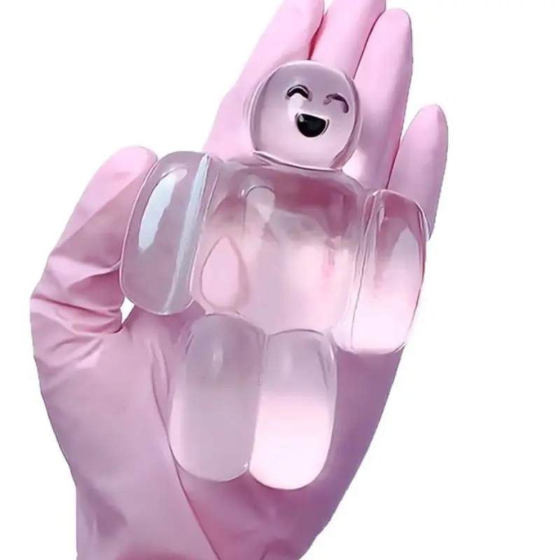 Kawaii Cute Transparent Jelly Robot Squishy Squeeze Toy, Super Soft Slow Rebound Stress Reliever, Water-Sense Cartoon Classic & Novelty Slime Toy for Gifting
