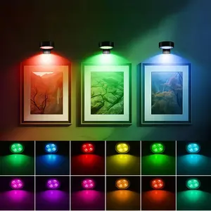 Wireless RGB Color Changing Wall Lamp, Remote Dimming & Timer, 13 Colors & 2 Dynamic Modes, Magnetic Home Decor for Art Frames, Decorative Ambiance Lighting