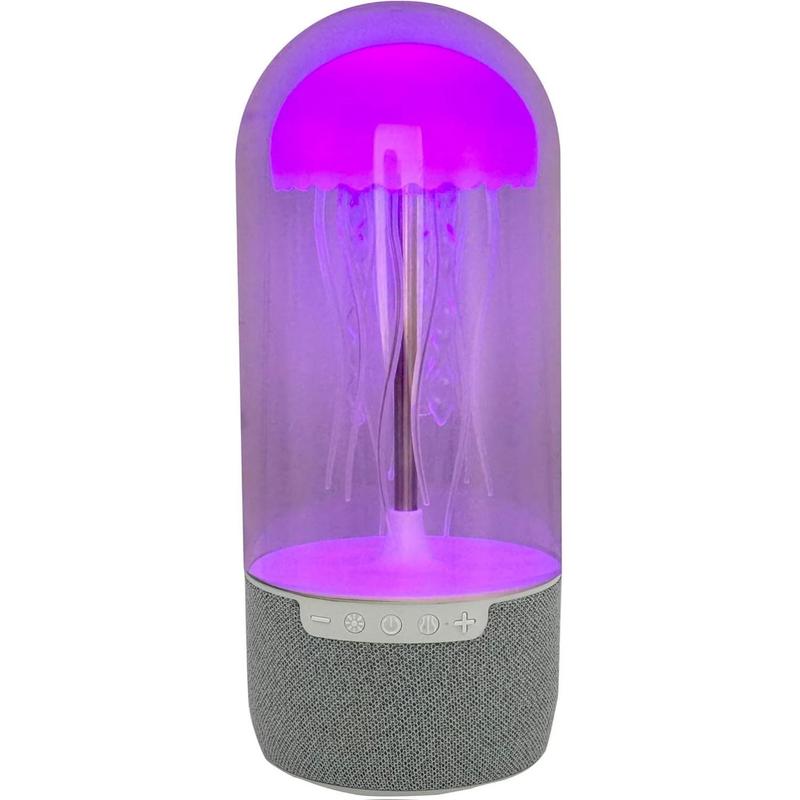 Color-Changing Jellyfish LED Mood Lamp with Bluetooth Speaker – Relaxing Home Decor & Music Light