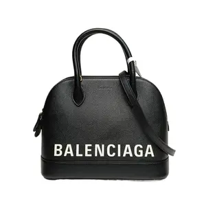 Pre-owned Balenciaga leather Tote Bags 【Zanna】Black Monogram Handheld Alma Small 25CM Black