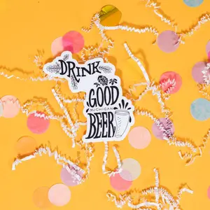 Drink Good Michigan Beer Sticker