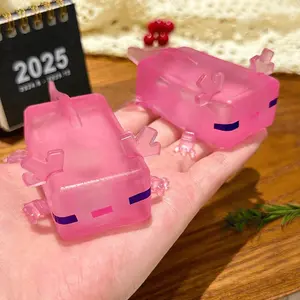 2-Pack Creative Axolotl Animal Moldable Stress Relief Toys, Trendy Mallow Candy Pressure Release Gift, Perfect Unisex Present