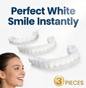 2026 New Smile Hack: Snap-On Veneers [Best Gift] -Fix Gaps, Straighten Teeth Moldable False Teeth Instant Visual LookEnhancer  Natural White Veneers Teeth for Women Men Reusable Easy Moldable Accessory