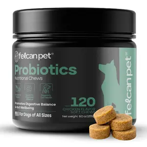 Probiotics For Dogs Soft Chews With Pumpkin, Papaya & Prebiotic Inulin – Dog Probiotic With 6-Strain Blend – Supports Dog Digestive Balance – Gut Health For Dogs – Chicken Flavor, 120 Chews