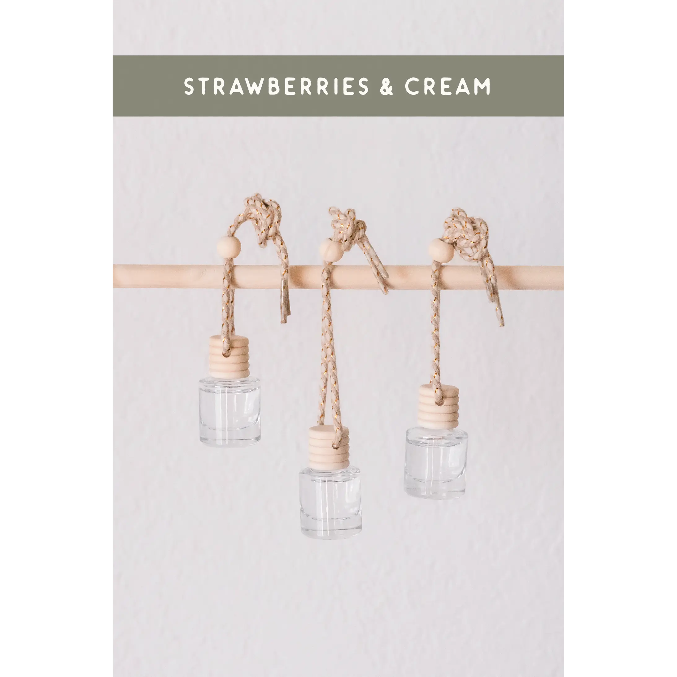 Strawberries & Cream Travel-Size Aroma Diffuser with Rhubarb-Spun Sugar Sweet Blend, Strawberry-Vanilla Fragrance for Home Use, Diffusing Aroma Home Fragrance Supply
