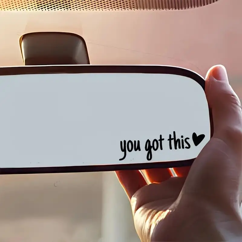 Car Rearview Mirror Sticker, Fashionable Letter Pattern Car Rearview Mirror Decal, Universal Car Exterior Decoration Accessories, Sticker For Cars