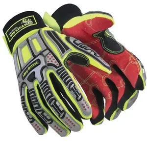 HexArmor 2028X-XL Mechanics Gloves Paired Set, Size XL (10), ANSI Cut Level A6, Puncture Level 4, HPPE Lining, Hi-Vis Yellow-Orange-Gray Work Safety Gloves for Home Improvement