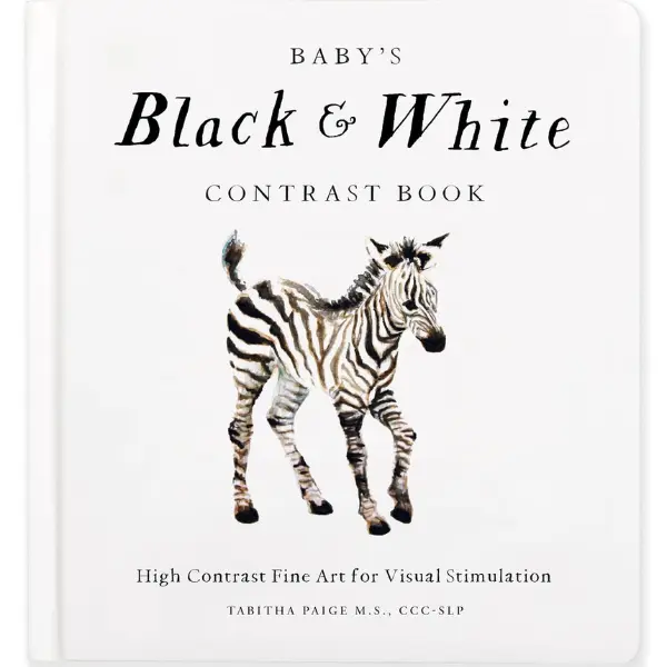 Baby's Black and White Contrast Art Book - Our Little Adventures Series, Tummy Time Tool That Stimulates Visual Development (Children's Picture Book)