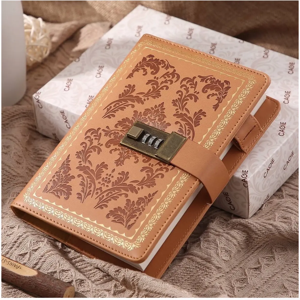 Lock Diary Vintage Journal , Timeless journal