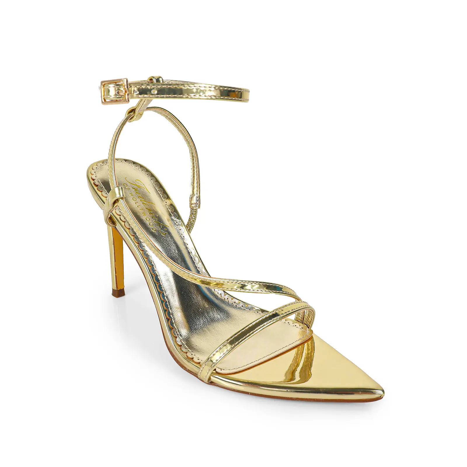 Frederick's of Hollywood Charlene Women's Pointed-Toe Stiletto Heels with a Sleek Ankle Strap for Any Occasion, Footwear